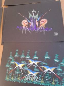 POTO POTO SCHOOL ORIGINAL DRAWING AFRICA BRAZZAVILLE CONGO GOUACHE x 20 plates