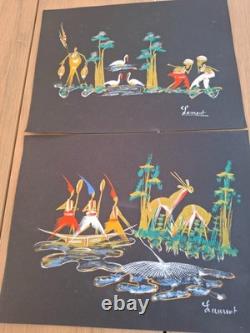 POTO POTO SCHOOL ORIGINAL DRAWING AFRICA BRAZZAVILLE CONGO GOUACHE x 20 plates