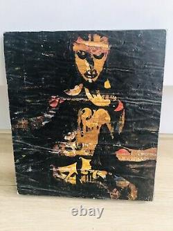 Paintings In Mache Paper On Wood Board