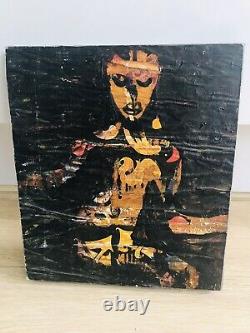 Paintings In Mache Paper On Wood Board