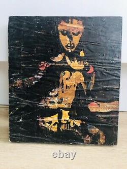 Paintings In Mache Paper On Wood Board