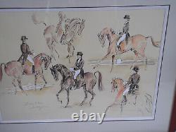 Pair of Sketch Boards in Ink of Equestrian Paulette LAGOSSE (1921-1996)