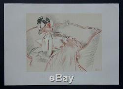 Paul Cesar Helleu 1896 Reading Drawing Board Old Original Art Nouveau