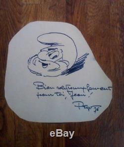 Peyo Dedicace Autograph Signed / 1976