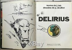 Philippe Druillet Dedication Signed On Album Delirius