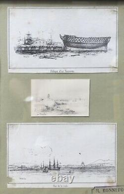 Pierre Letuaire (1798-1885), Drawing Board And Cartoons, Signed