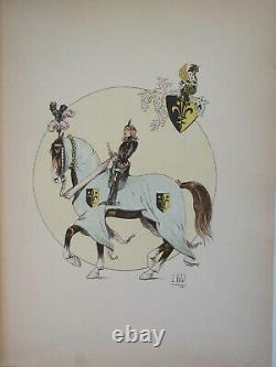 Planche Le Chic A Cheval L Vallet 1891 Destrier Du Seigneur Montée Page 33 X 25