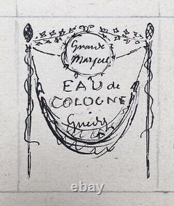 Plank Original Drawings Projects Labels Cologne Water Perfume Gueldy 1921