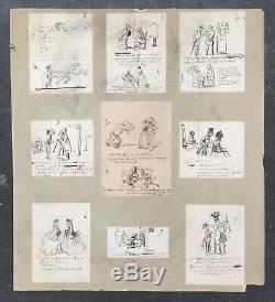 Plate 9 Original Drawings Ink Humor Caricature Cham (1818-1879) Nineteenth