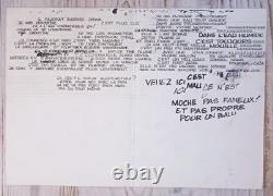 Preliminary lettering board The Smurfs Peyo / Delporte Rare