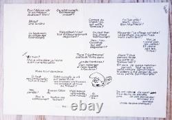 Preparatory board for lettering The Smurfs Peyo / Delporte Rare