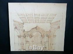 Project Decor Thetre Drawing Original Operette Opera Steps 2planches Honor