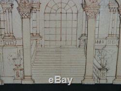 Project Decor Thetre Drawing Original Operette Opera Steps 2planches Honor