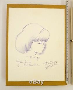 R. Leloup Superb Autographed Drawing Of Yoko Tsuno 1981 + Tt N ° 3 New