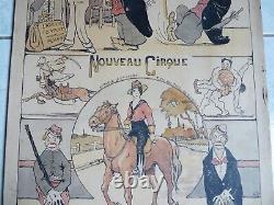Rare Color Drawing Board By Louis Talon Dit Nollat New Cirque