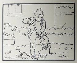 Rare Drawing Plate Original Ink The Louis Dor Benjamin Rabier (1864-1939)