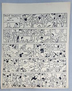 Rare Original Comic Board Planche Rallye Papers / Paul D'espagnat / S-pania / I-beric