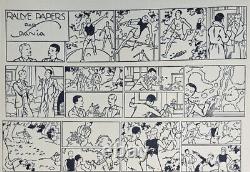 Rare Original Comic Board Planche Rallye Papers / Paul D'espagnat / S-pania / I-beric