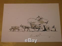 Rare Original Drawing / Bruno Le Floc'h / Britons Loader Hay / Tr B State