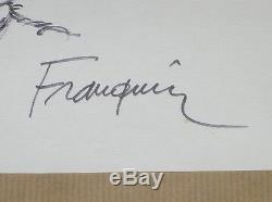 Rare Original Drawing / Jules De Chez Smith Franquin Sign / Very Good Condition