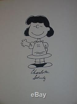 Rare Original Drawing Peanuts / Lucy Van Pelt Sign Charles M. Schulz / Tb State