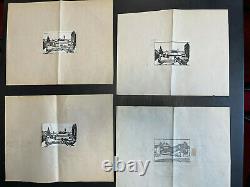 Rarissimus Essays Etching Art Deco Four Planks Drawing Preparation & Printing