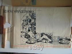 Raymond Cazanave 10 Original Boards Bd Superb Set 1941 Pierrot Drawing