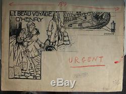 Raymond Cazanave 10 Original Boards Bd Superb Set 1941 Pierrot Drawing