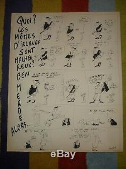 Reiser Original Eo Drawing Board Charlie Hebdo 70 Signed Bd