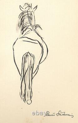 Renée Sintenis Board Signed Authentic 1888-1965 Dlp 1947 Rar Drawing Bestiary