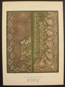 Richard Schauer Drawings Embroidery Floor Chromo Art Nouveau Calavas Engelmann