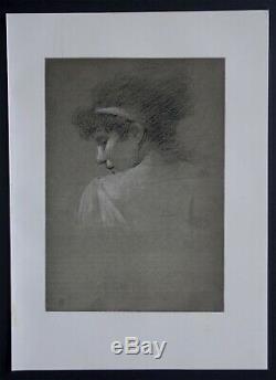 Robert Fowler 1896 Study Drawing Board Old Original Art & Craft Sketch