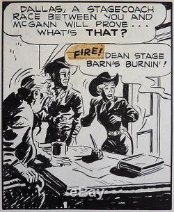 Roy Rogers Original Mckimson Drawing Dated 1950 Daily Strip Near Alex Toth