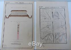 Saint Cyr Military Nineteenth Topography Boards Cards Original Drawings Maps @