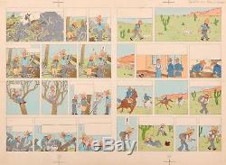 Sale Hergé Lot 197 Tintin In America Double Board Setting In Color Rare