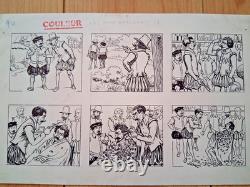 Series of 2 comic strips signed A. FALCO. Middle Ages