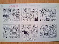 Series of 2 comic strips signed A. FALCO. Middle Ages