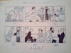 Series of 2 comic strips signed MAURICE MOTHET. Marriage