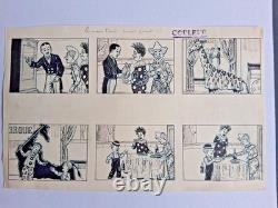 Series of 2 original unsigned comic strip pages. Comic. Dwarves