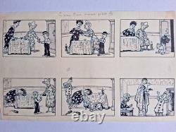 Series of 2 original unsigned comic strip pages. Comic. Dwarves