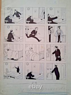 Series of 2 unsigned comic strips. The crazy day