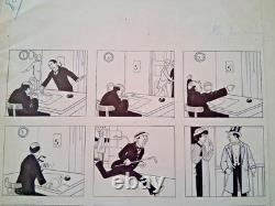 Series of 2 unsigned comic strips. The crazy day