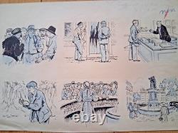 Series of 3 comic strips signed JOYCE