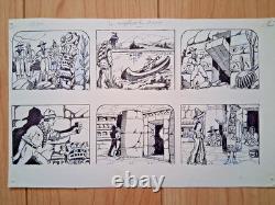 Series of 4 comic strips signed ASY. Wild West