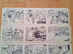 Series of 4 comic strips signed by Carbodio. A President in Danger