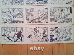 Series of 4 comic strips signed by Carbodio. A President in Danger