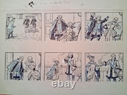 Series of 5 comic strips signed LUC LEGUEY