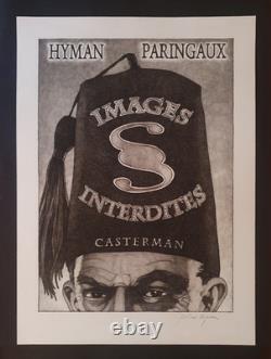 Signed Drawing by Miles Hyman Paringaux Casterman Forbidden Images Comic Strip 2010