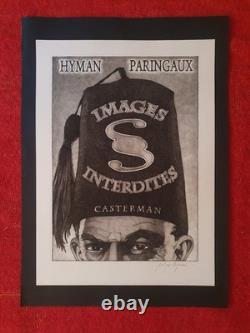 Signed Drawing by Miles Hyman Paringaux Casterman Forbidden Images Comic Strip 2010