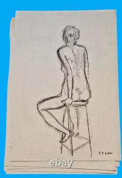 Sketches drafts nudes lot 51 boards some signed Paloma Maldonado